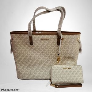 SOLD Michael Kors Signature Drawstring Tote